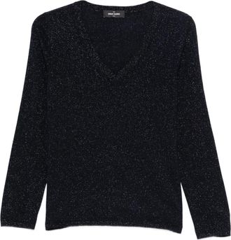 Gran Sasso Maglione con scollo a V - Blu