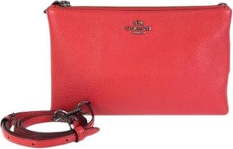 Coach Pre-owned Cross Body Bags, female, Red, Size: ONE SIZE Pre-owned Leather Crossbody Bag
