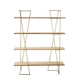 Maisons du monde Estanter&iacute;a de lat&oacute;n y mango macizo 140 cm