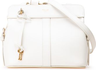 Celine Pre-owned Womens White Leather Shoulder Bag - One Size