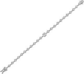 Kenneth Jay Lane Bezel Set Cubic Zirconia Tennis Bracelet in Silver at Nordstrom Rack, Size 7