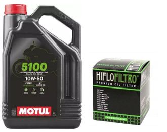 OEM Aceite Motul 5100 10w50 4l 4t + Filtro Hiflo Hf652 Ktm Sxf Exc Fe Fc 250 350