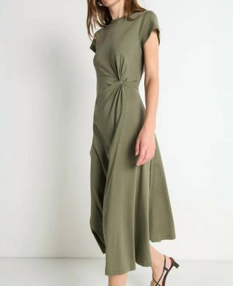 Nation Ltd Frida Twist Midi Dress In Olive