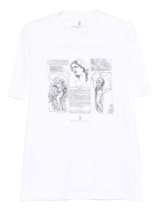 Brunello Cucinelli Printed Cotton T-Shirt-Uomo