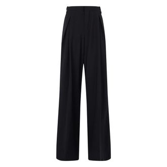 Diesel Wide Trousers, female, Black, Size: W24 Wide High Waist Pants