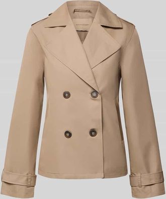 Soyaconcept Jacke mit Reverskragen und &Auml;rmelriegeln Modell AMANDA in Taupe, Gr&ouml;&szlig;e XL