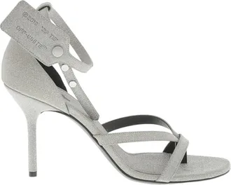Off-white Silver Embellished Heels
