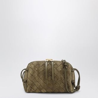 Bottega Veneta Concert clutch bag in Mud colour in Intrecciato suede