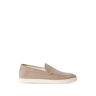 Brunello Cucinelli Chevron-effect Suede Loafer Sneakers