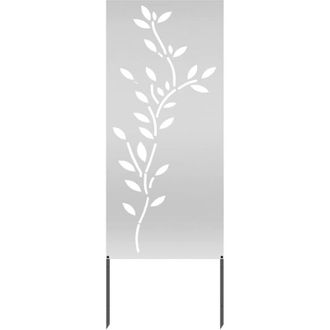 vidaXL Panel Decorativo De Jard&iacute;n Plateado 50 X 140 Cm Vidaxl
