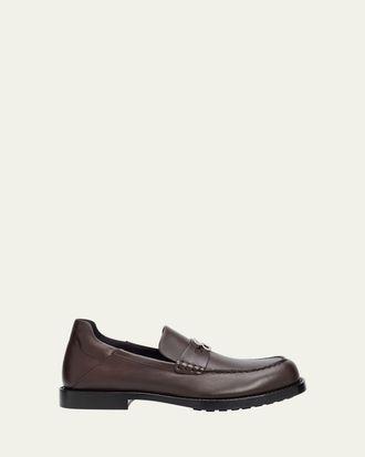 Bottega Veneta Silenzio Intrecciato Leather Loafers