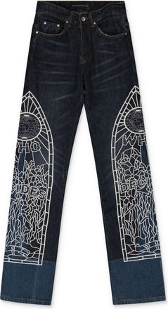 Who Decides War by Ev Bravado INDIGO COWBOY STRAIGHT-FIT JEANS