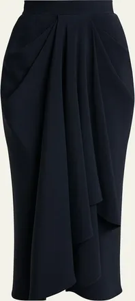 Givenchy Draped Front Midi Skirt