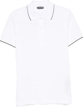Tom Ford Tops, Heren, Wit, L, Polo Shirts