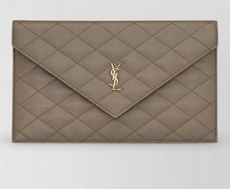 Saint Laurent paris leather clutch bag