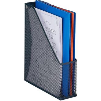 OEM Revistero A4 De Malla, Alto X Ancho X Profundidad: 31,5 X 7,5 X 25 Cm, Para Oficina Y Hogar, Metal, Antracita