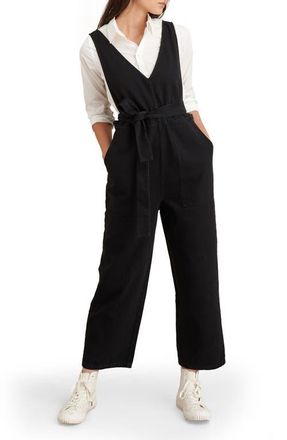 Alex Mill Ollie Upcycled Denim Overalls in Black at Nordstrom, Size Medium