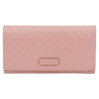 Gucci Pre-owned Wallets, female, Pink, Size: ONE SIZE Pre-owned Flap Long Wallet
