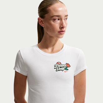 Nike Womens Short-Sleeve Graphic Basketball T-Shirt in White | IM0298-100