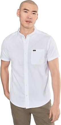 Rvca Thatll Do Stretch Short Sleeve Mens Jacket White : 2XL, Cotton/Elastane/Polyester
