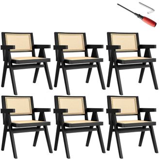 TecTake Dining Chair Lizzy Set Of 6 - Black | Size: 6 Pack