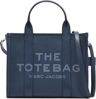 Marc Jacobs Leather Medium Tote Bag - female - Marc Jacobs - Shopping Bags - Blue - ONE SIZE - Bags