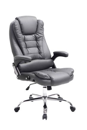 Clp Silla de oficina giratoria regulable en Simil cuero Gris