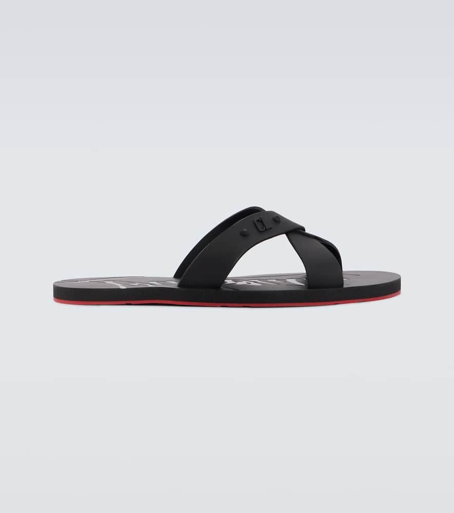VIP CHRISTIAN LOUBOUTIN Surf Sandals▲Black Christian Louboutin Black Surf Sandals – Zoo Fashions