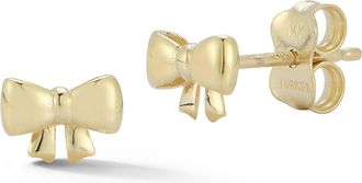 Ember Fine Jewelry 14K Gold Puffed Bow Studs