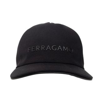 Ferragamo Caps, male, Black, Size: ONE SIZE Logo Baseball Cap