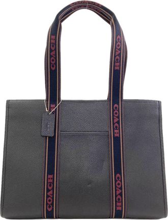 Coach Black Leather Tote Bag (Pre-Owned)