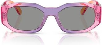 Versace Biggie 53mm Round Sunglasses in Gradient Pink/Violet/Grey at Nordstrom