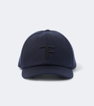 Tom Ford Gorra de b&eacute;isbol de cachemir con logo