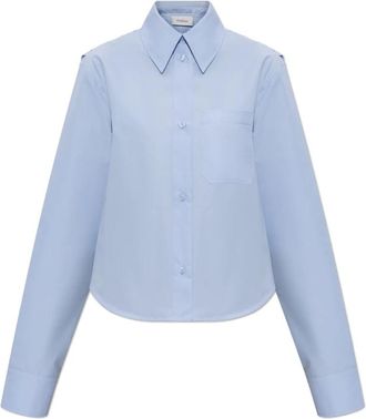 Sportmax Ceppo Shirt - Dames - Overhemden - Blauw - S - Katoen - Overhemden