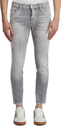 Dsquared2 Mens Denim Skater Trousers - Grey Cotton - Size EU 46 (Mens)