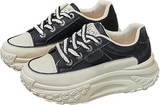 Generic Orthopedic Heightening Shoes,.Thick-Soled Casual Walking Sneakers,Lightweight & Comfortable Loafers (Black,4.5)