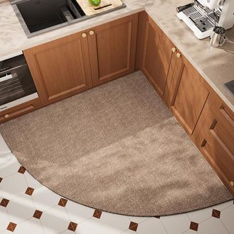OEM Alfombrilla Esquinera Triangular De 90x90cm A, Lavable/antideslizante/superabsorbente, Para Cocina/fregadero, Aspecto Tejido