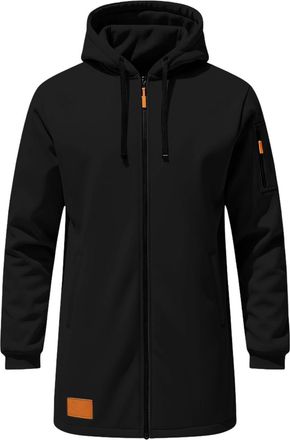 Generic Hoodies for Men UK Full Zip Longline Sweatershirts with Pockets Long Sleeve Oversized Drawstring Hoodie Mens Solid Color Hooded Sweatshirt Casual Work