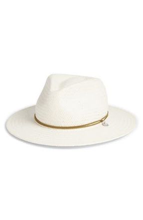 Rag & Bone Packable Woven Straw Fedora in Ivory at Nordstrom Rack, Size Medium