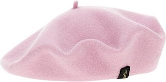 Borsalino Light Pink Logo Beret Hat