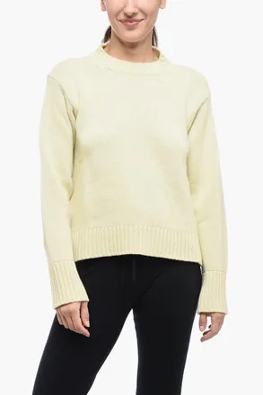 Jil Sander Pullover Girocollo in Misto Cashmere Jil Sander
