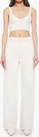 Mother The Chisel Sneak Denim Pants In Natural