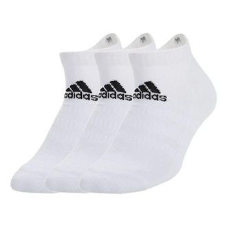 adidas Unisex Cush Low Logo Socks 3 Packs White DZ9384