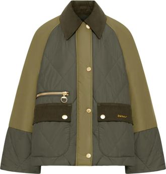 Barbour Giacca Milby con design color-block - Verde