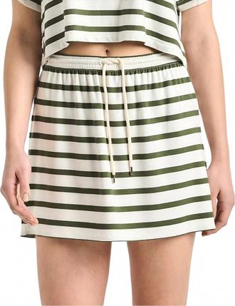 Derek Lam Melina French Terry Pull On Mini Skirt In White Fatigue