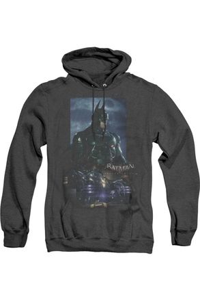 Gildan Batman Arkham Knight Batmobile Adult Heather Hoodie / Hooded Sweatshirt