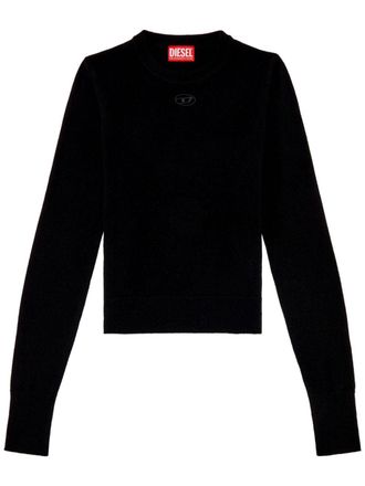 Diesel M-Areesa logo-plaque jumper - Zwart