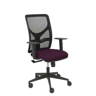 Piqueras y Crespo Silla Motilla Malla Negra Asiento Bali Morado Brazo Regulable