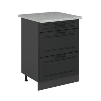 Vicco Mobiletto Base Per Cucina R-line, Antracite Casa Di Campagna, 60 Cm Pl Marmo, Vicco