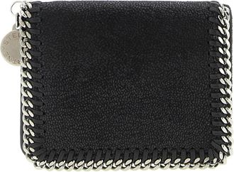 Stella McCartney Falabella Bi-Fold Portemonnee - Dames - Portefeuilles - Zwart - ONE Size - Polyester - Accessoires